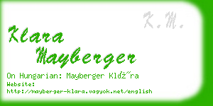 klara mayberger business card